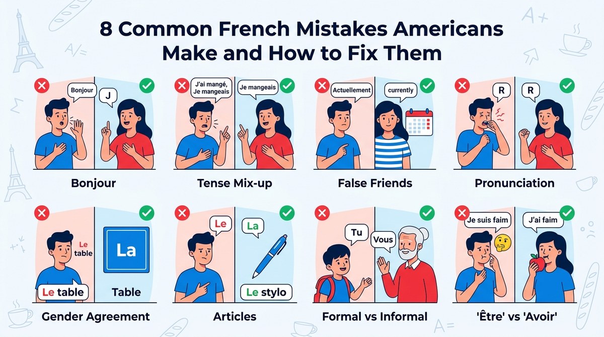 8 Common French Mistakes Americans Make and How to Fix Them